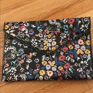 Rebecca Minkoff Leo clutch black floral